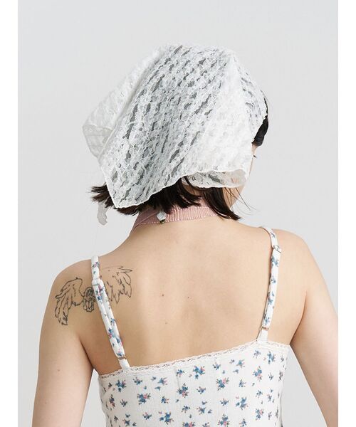 jouetie（ジュエティ）の「レースバンダナ（バンダナ/スカーフ・レディース・ブラック/オフホワイト/ブルー・FREE）」の13枚目の写真