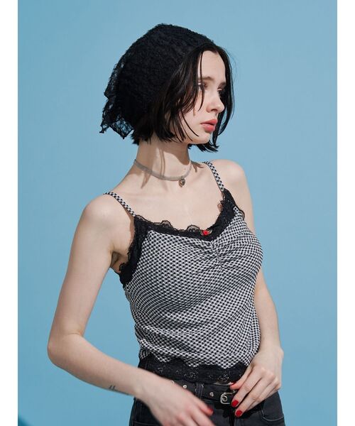 jouetie（ジュエティ）の「レースバンダナ（バンダナ/スカーフ・レディース・ブラック/オフホワイト/ブルー・FREE）」の12枚目の写真