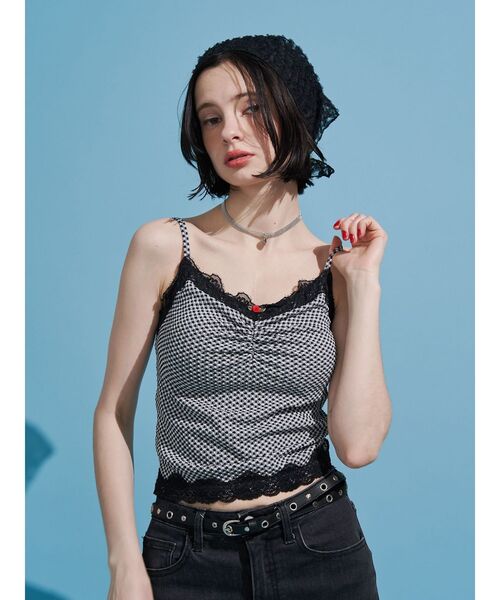 jouetie（ジュエティ）の「レースバンダナ（バンダナ/スカーフ・レディース・ブラック/オフホワイト/ブルー・FREE）」の11枚目の写真