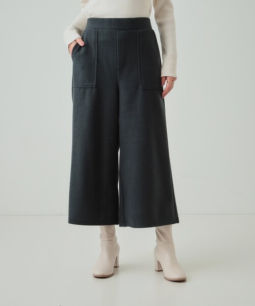 DRESKIP(ドレスキップ)の「◆【あったか】きれいめ ベイカーガウチョパンツ(その他パンツ・レディース・チャコールグレー/ライトベージュ/グリーン・02/01/04/03)」の12枚目の写真
