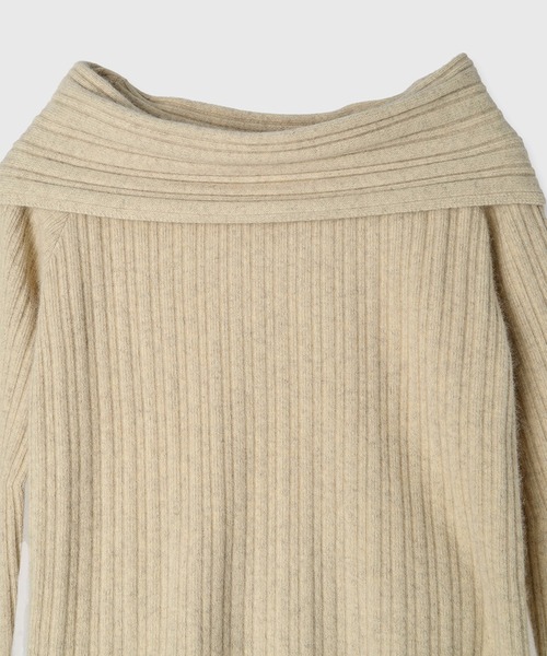 セール】オフショルリブニットセットアップ（ワンピース）｜anuans（ア