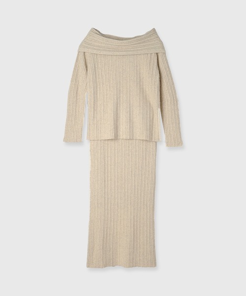 anuans♡アニュアンス　オフショルリブニットセットアップ Mサイズ USAGI ONLINE限定カラー】【セットアイテム】オフショル