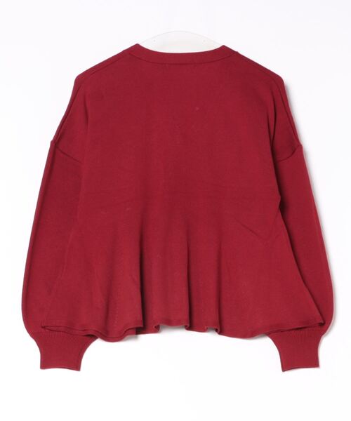 ［ペプラムＶネックカーデ］（ニット/セーター）｜M.deux（エムドゥ）