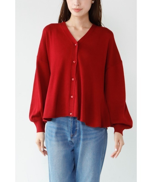 ［ペプラムＶネックカーデ］（ニット/セーター）｜M.deux（エムドゥ）