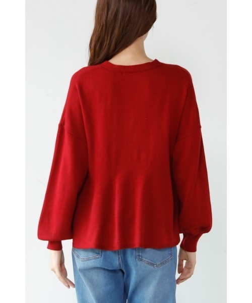 ［ペプラムＶネックカーデ］（ニット/セーター）｜M.deux（エムドゥ）