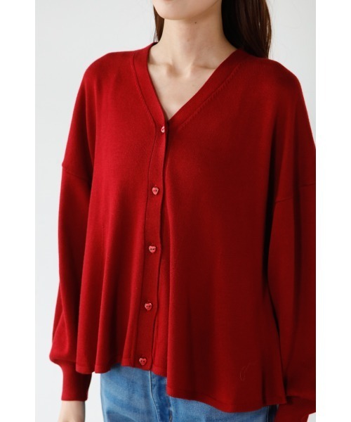 ［ペプラムＶネックカーデ］（ニット/セーター）｜M.deux（エムドゥ）