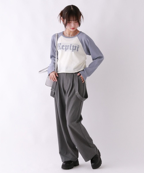 repipi armario（レピピ アルマリオ）の「ストライプサスペンダーパンツ（その他パンツ・キッズ・ブラック/グレー・LARGE/MEDIUM/SMALL）」の8枚目の写真