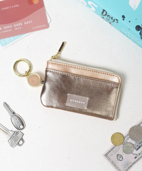 Flowering（フラワーリング）の「クマ/犬/ミニハート刺繍/ニュアンスキルティング/メタリックカラー/キーポーチ（キーケース/キーアクセサリー・レディース・ブルー/シルバー/ブラック/アイボリー/ブラウン/ブラック系1/グリーン/オレンジ/ゴールド/ピンクゴールド/ピンク/オレンジ系1/ブルー系1/グリーン系1・FREE）」の14枚目の写真