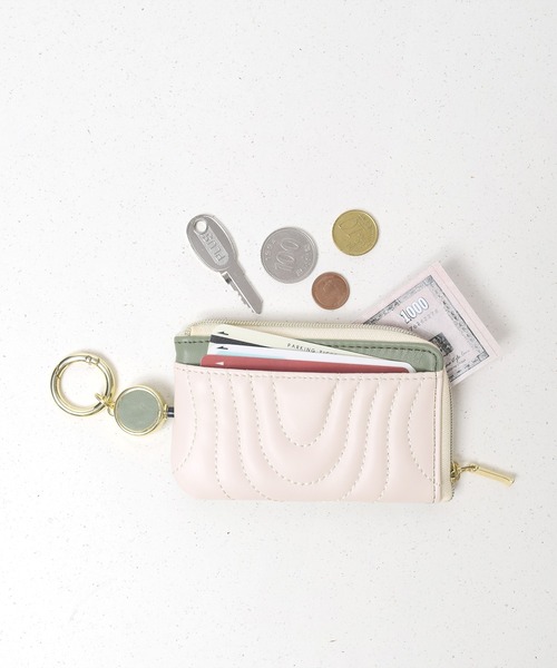 クマ/犬/ミニハート刺繍/ニュアンスキルティング/メタリック