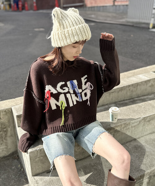  カラフルロゴ セーター KENZO カラフル ロゴ 刺繍 OLD レトロ デザイン ニット セーター