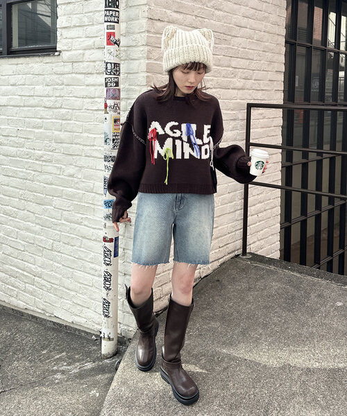 カラフルロゴ セーター w closet（ダブルクローゼット）の「【3色展開】カラフル