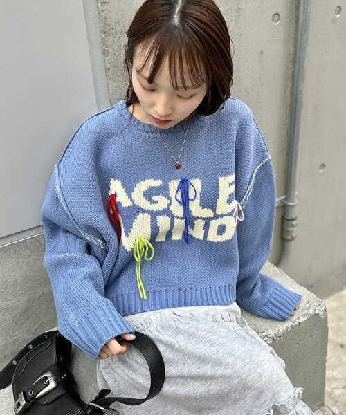  カラフルロゴ セーター FREAK'S STORE/カラフル刺繍ロゴニット｜Daytona Park(FREAK'S STORE