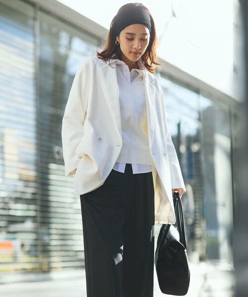 23区(ニジュウサンク)の「【Oggi3月号掲載/セットアップ対応】ライトクロス ワイドパンツ(その他パンツ・レディース・ライトグレー系/ネイビー系/ブラック系・38/40/36)」の14枚目の写真