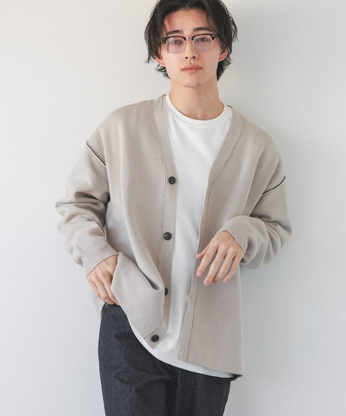LOWRYS FARM(ローリーズファーム)の「ハイショクニットカーディガン 289670(カーディガン/ボレロ・メンズ・ブラック/グリーン/グレー・FREE)」の3枚目の写真