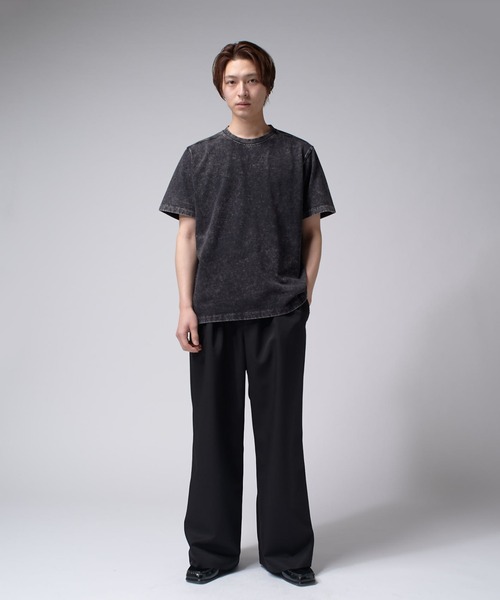 Lui's(ルイス)の「パウダーブリーチコンパクトTee(Tシャツ/カットソー・メンズ・ライトグレー/ブラック・S/M)」の3枚目の写真