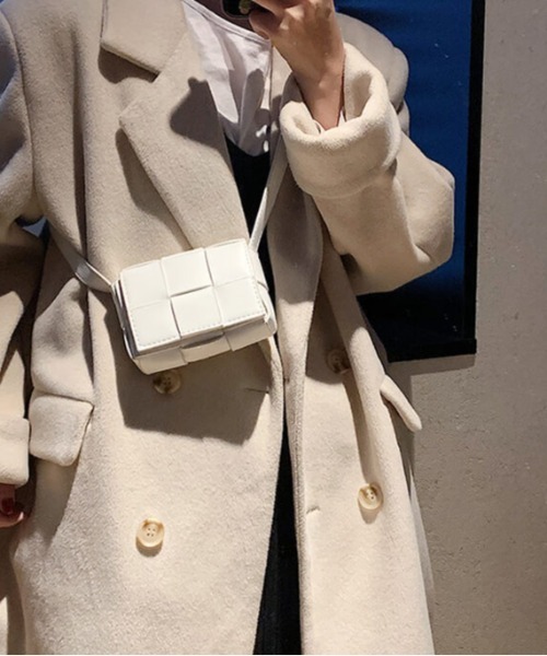 L LABEL（エルラベル）の「イントレチャートスクエアミニバッグ（ショルダーバッグ・レディース・グリーン/ブラウン/ホワイト/ブラック・FREE）」の5枚目の写真