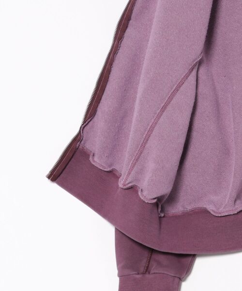 チチカカ（チチカカ）の「ピグメントスウェットブルゾン（ブルゾン・レディース・ダークパープル/オフホワイト/チャコールグレー・FREE）」の22枚目の写真