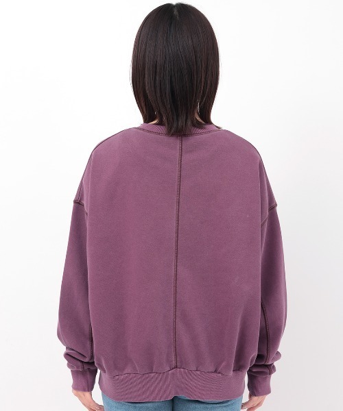 チチカカ（チチカカ）の「ピグメントスウェットブルゾン（ブルゾン・レディース・ダークパープル/オフホワイト/チャコールグレー・FREE）」の13枚目の写真