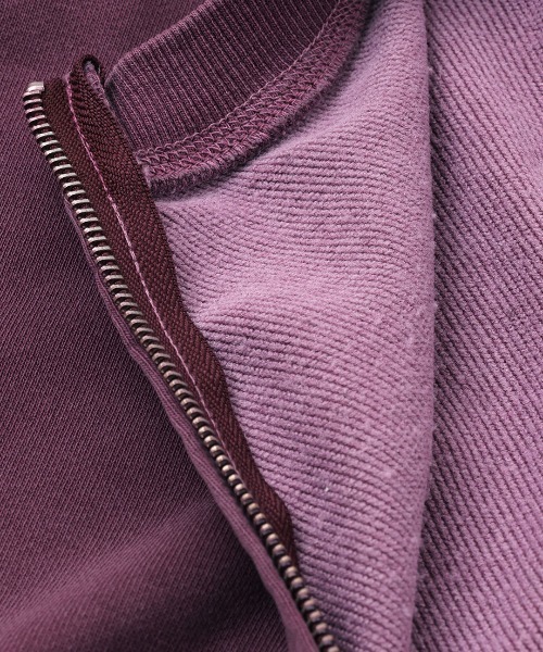 チチカカ（チチカカ）の「ピグメントスウェットブルゾン（ブルゾン・レディース・ダークパープル/オフホワイト/チャコールグレー・FREE）」の19枚目の写真