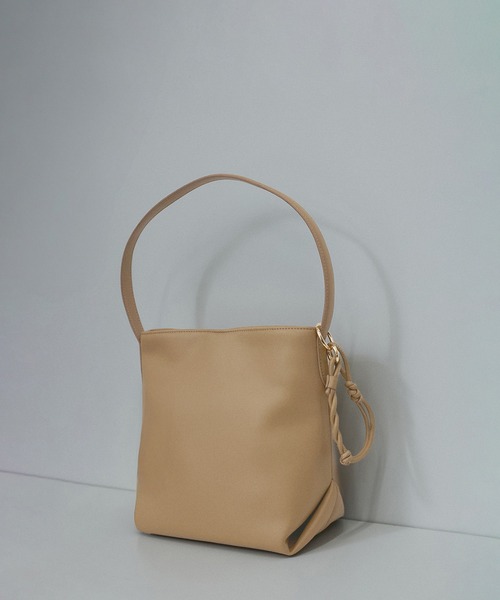 スプリットレザーミドルトートバッグ/バケットバッグ［WEB限定カラー