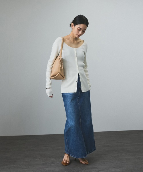 スプリットレザーミドルトートバッグ/バケットバッグ［WEB限定カラー