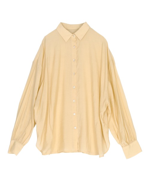 titivate(ティティベイト)の「ベーシックシアーシャツ(シャツ/ブラウス・レディース・オフホワイト/ダークブラウン/イエロー/オレンジ/ネイビー/グレイッシュベージュ/ブラック・S/FREE)」の22枚目の写真