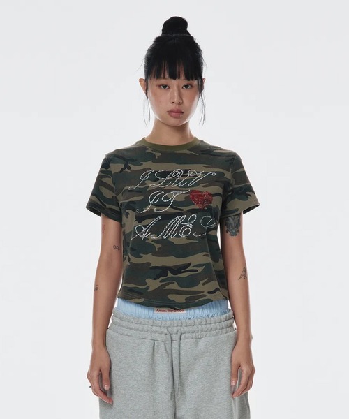 tシャツ A'GEM/9 × .kom 「AMESWORLDWIDE/アメスワールドワイド」 AMES HOTFIX CROP TEE/アメスホットフ A'GEM/9 × .kom 『AMESWORLDWIDE/アメスワールドワイド』 AMES
