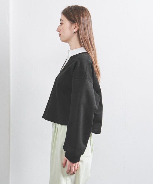 UNITED ARROWS(ユナイテッドアローズ)の「ウラケ ポロカラー カットソー(Tシャツ/カットソー・レディース・ナチュラル/ブラック・FREE)」の10枚目の写真