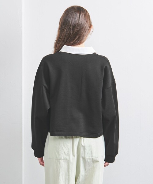 UNITED ARROWS(ユナイテッドアローズ)の「ウラケ ポロカラー カットソー(Tシャツ/カットソー・レディース・ナチュラル/ブラック・FREE)」の11枚目の写真