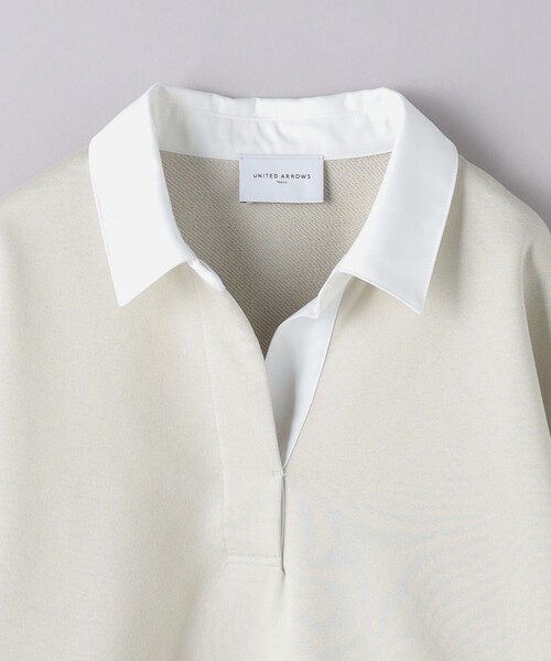 UNITED ARROWS(ユナイテッドアローズ)の「ウラケ ポロカラー カットソー(Tシャツ/カットソー・レディース・ナチュラル/ブラック・FREE)」の14枚目の写真