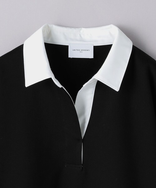 UNITED ARROWS(ユナイテッドアローズ)の「ウラケ ポロカラー カットソー(Tシャツ/カットソー・レディース・ナチュラル/ブラック・FREE)」の19枚目の写真