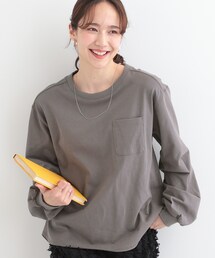 Cutie Blonde | 【洗える/S-LL】一枚でもレイヤードでも ラウンドヘムポケット付きロンT(Tシャツ/カットソー)