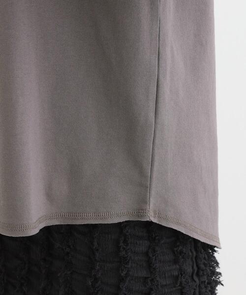 Cutie Blonde(キューティーブロンド)の「【洗える/S-LL】一枚でもレイヤードでも ラウンドヘムポケット付きロンT(Tシャツ/カットソー・レディース・ホワイト/チャコールグレー/ブラック・01/02/03/04)」の21枚目の写真
