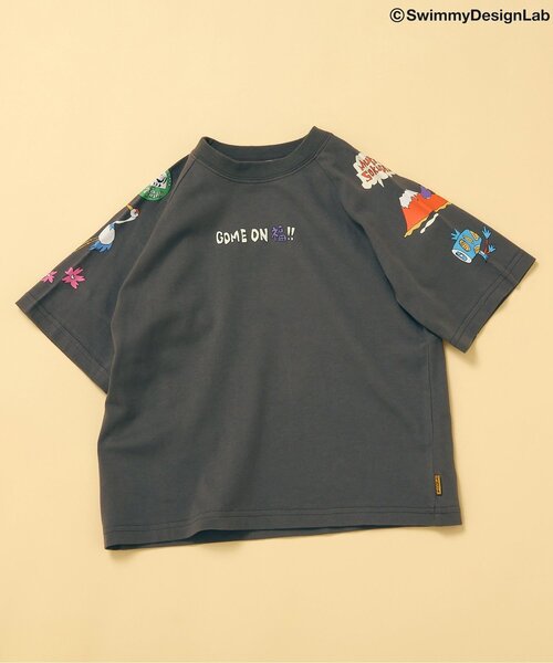 F.O.KIDS(エフオーキッズ)の「SWIMMYコラボ COME ON 福!!Tシャツ(Tシャツ/カットソー・キッズ・グリーン/パープル/チャコール・140/130/120/110/100/90/80)」の3枚目の写真