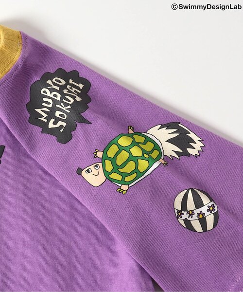 F.O.KIDS(エフオーキッズ)の「SWIMMYコラボ COME ON 福!!Tシャツ(Tシャツ/カットソー・キッズ・グリーン/パープル/チャコール・140/130/120/110/100/90/80)」の5枚目の写真