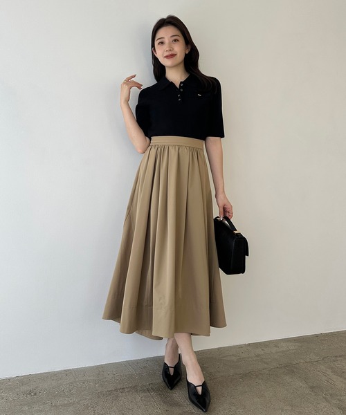 anuans ZOZO限定カラー ポロニットドッキングワンピース sサイズ セール】【ZOZO限定カラー】ポロニットドッキングワンピース