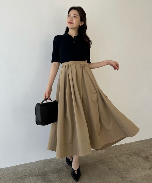 ZOZO限定カラー✨ anuans ポロニットドッキングワンピース M セール】【ZOZO限定カラー】ポロニットドッキングワンピース