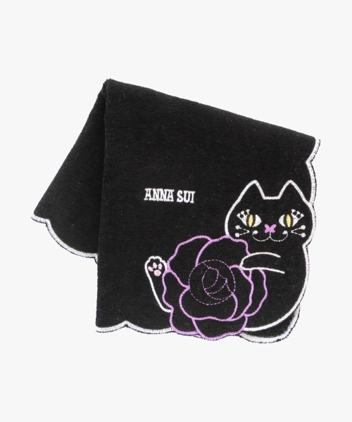 キャット&ローズ タオルハンカチ（ハンカチ/ハンドタオル）｜ANNA SUI