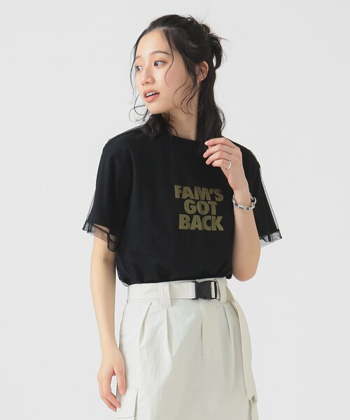 B:MING by BEAMS（ビーミングバイビームス）の「チュール × ロゴ Tシャツ セット（Tシャツ/カットソー・レディース・ホワイト/チャコールグレー/ブラック・FREE）」の2枚目の写真