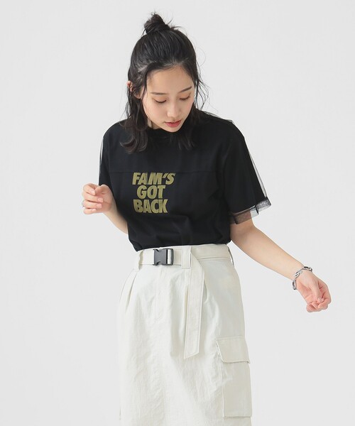 B:MING by BEAMS（ビーミングバイビームス）の「チュール × ロゴ Tシャツ セット（Tシャツ/カットソー・レディース・ホワイト/チャコールグレー/ブラック・FREE）」の4枚目の写真
