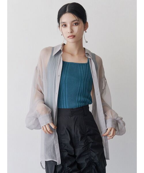 MURUA ムルーア シアーシャツ ＆ ニットタンク 新品未使用品 ニットタンク×シアーシャツSET[品番：MKSW0032488]｜MURUA