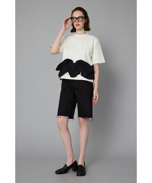 HeRIN.CYE(ヘリンドットサイ)の「Cut off half pants カットオフハーフパンツ(その他パンツ・レディース・ホワイト/ピンク/ブラック・36/38)」の1枚目の写真
