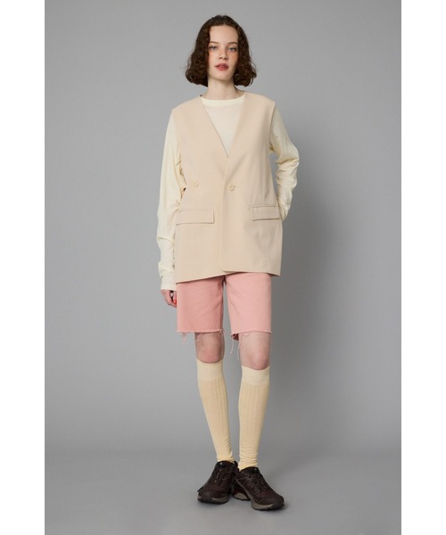 HeRIN.CYE(ヘリンドットサイ)の「Cut off half pants カットオフハーフパンツ(その他パンツ・レディース・ホワイト/ピンク/ブラック・36/38)」の7枚目の写真
