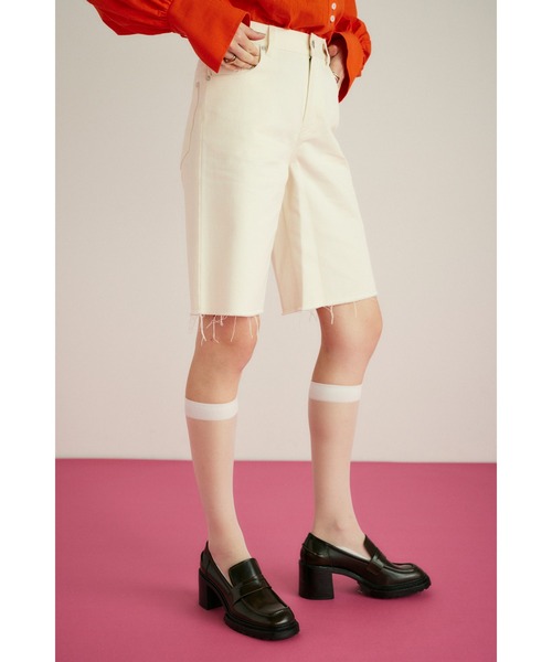 HeRIN.CYE(ヘリンドットサイ)の「Cut off half pants カットオフハーフパンツ(その他パンツ・レディース・ホワイト/ピンク/ブラック・36/38)」の15枚目の写真