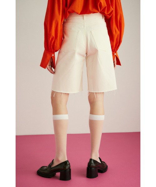 HeRIN.CYE(ヘリンドットサイ)の「Cut off half pants カットオフハーフパンツ(その他パンツ・レディース・ホワイト/ピンク/ブラック・36/38)」の16枚目の写真