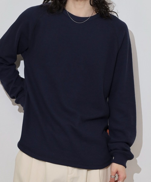 KRIFF MAYER(クリフメイヤー)の「KRIFF MAYER Honeycomb waffle long T-shirt / ハニカムワッフルロングTシャツ unisex(Tシャツ/カットソー・メンズ・ナチュラル/グレー/チャコール/ネイビー・M/L/XL)」の1枚目の写真