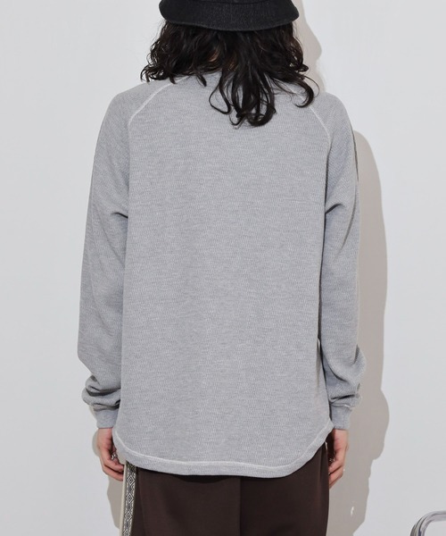 KRIFF MAYER(クリフメイヤー)の「KRIFF MAYER Honeycomb waffle long T-shirt / ハニカムワッフルロングTシャツ unisex(Tシャツ/カットソー・メンズ・ナチュラル/グレー/チャコール/ネイビー・M/L/XL)」の17枚目の写真
