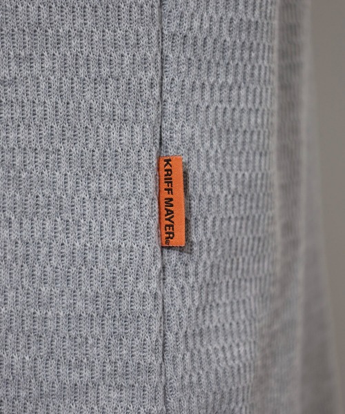 KRIFF MAYER(クリフメイヤー)の「KRIFF MAYER Honeycomb waffle long T-shirt / ハニカムワッフルロングTシャツ unisex(Tシャツ/カットソー・メンズ・ナチュラル/グレー/チャコール/ネイビー・M/L/XL)」の20枚目の写真