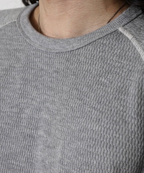 KRIFF MAYER(クリフメイヤー)の「KRIFF MAYER Honeycomb waffle long T-shirt / ハニカムワッフルロングTシャツ unisex(Tシャツ/カットソー・メンズ・ナチュラル/グレー/チャコール/ネイビー・M/L/XL)」の18枚目の写真