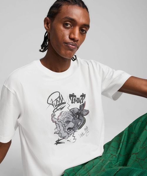 【PUMA】HOOPS X ニンジャタートルズ Tシャツ 関税送料込 PUMA HOOPS x TMNT Relaxed Graphic Tee(プーマ フープス x